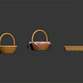 Various Woven Household Baskets With Handles In Different Colors And Styles