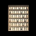 Elegant Modern Wine Cabinet With Illuminated Shelves And Arranged Wine Bottles