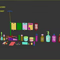 Essential Medical Supplies With IV Infusion Stand Bags Bottles And Tools