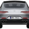 Sleek Silver Sporty Car Design With AMG Styling Black Alloy Wheels And Streamlined Body