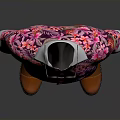 Men's Casual Outfit Pink Floral Shirt Blue Jeans Brown Shoes Red Sunglasses