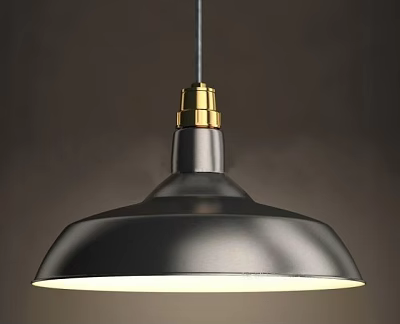 Modern Black Pendant Light With Gold Accent And Round Sleek Shade Design 3d model