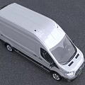 Silver Ford Cargo Van With Modern Design And Spacious Cargo Area 3d model
