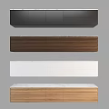 Modern TV Stand Designs With Wood And Marble Tops In Black White Brown