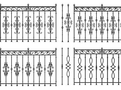 Ornate Wrought Iron Fence Designs With Decorative Patterns And Intricate Details 3d model
