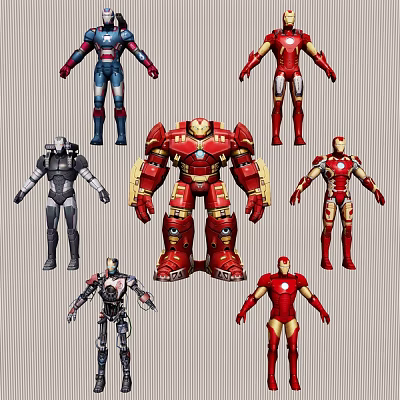 Iron Man Game And Movie Characters With Various Armor Action Figures 3d model Iron Man Game And Movie Characters With Various Armor Action Figures 3d model