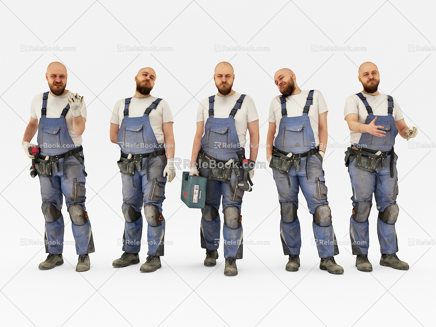 The Modern Man Worker 3d model