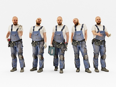 The Modern Man Worker 3d model