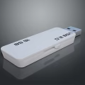 BEST White Portable USB Flash Drive For Computer Data Storage And Transfer 3d model