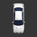 White Sports Sedan With Front Air Intake Rear Spoiler And Black Alloy Wheels