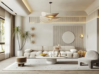 Quiet living room home living room 3d model