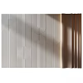 Modern Switch Panel Design With Geometric Wall Pattern And Curtain Light Shadow