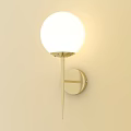 Modern Golden Wall Lamps With White Round Shades And Branch Design Decorative Lighting