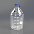 Medical Graduated Bottles with 0.5L 1L 2L Capacities Transparent Design and Blue Caps