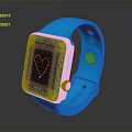 iJoyme Smartwatch with Blue Strap and Red Heart Rate Monitor