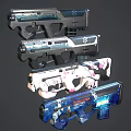 Colorful Patterned Pistols With Diverse Designs And Unique Aesthetic Details