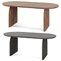Modern Wooden Dining Table And Chairs Set With Walnut Finish And Minimalist Design