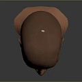 3D Character Male Head Model Design With Realistic Facial Features And Dark Background