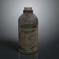 Vintage Glass Bottle For Daily Use With Rustic Design And Textured Surface