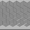 Stylish Gray Hexagonal 3D Carving Pattern For Modern Wall Decoration Design 3d model