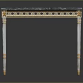 Elegant Dining Chairs With White Frame Gold Accents And Marble Decor Details