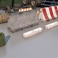 Diverse Range of Industrial Equipment Including Trash Bins Trailers Barriers Cones And Parts
