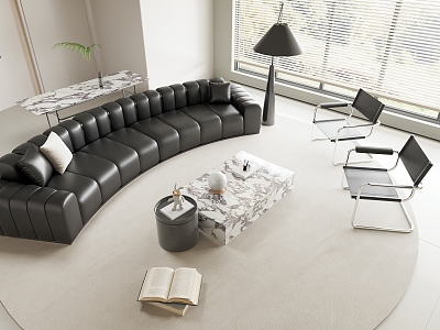 Modern Sofa Coffee Table Combination Sofa Combination model