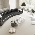 Modern Sofa Coffee Table Combination Sofa Combination 3d model