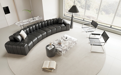 Modern Sofa Coffee Table Combination Sofa Combination 3d model