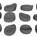 Gray Knitted Bean Bag Chair Multiple Styles For Living Room Comfort