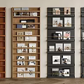 Modern Bookshelf Floor Bookshelf Storage Rack Books and Newspaper Rack Magazine Rack Books and Magazines Decorative Rack 3d model