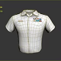Military Uniform Shirt White Short Sleeve With Shoulder Epaulets Chest Pockets And Decorative Badges