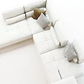 Modern Multiplayer Sofa Casual Sofa 3d model