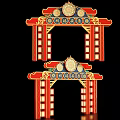 New Chinese style ancient building archway Guochao archway gate entrance 3d model