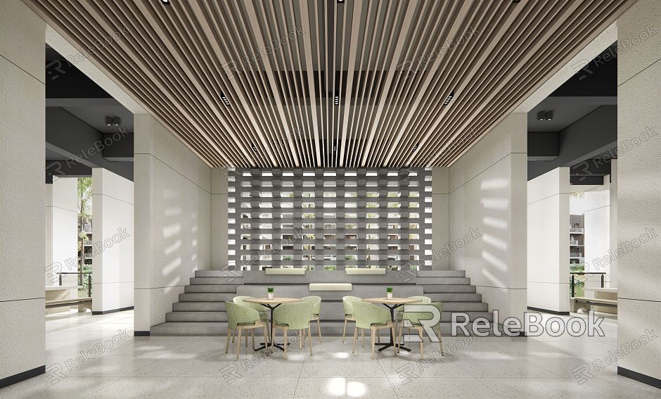 Modern Leisure Area Overhead Floor Reading Area model