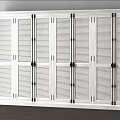 Modern Wooden Wardrobe Design With Shutter Doors And Multi Color Options 3d model