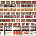Fresh Packaged Meats And Seafood Various Types Organized Display In Market