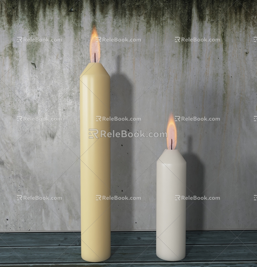 Modern candles 3d model