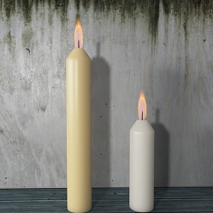 Modern candles 3d model