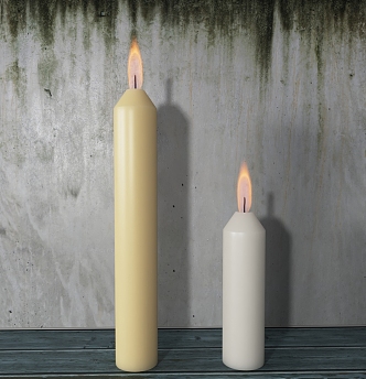 Modern candles 3d model