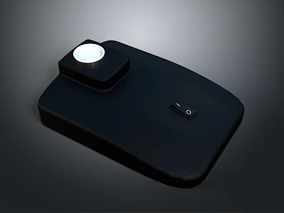 Modern Black Lighting Combination With Bright LED Light And On Off Switch 3d model
