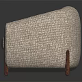 Beige Armchair With Wooden Arms And Legs For Modern Living Room Furniture