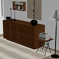 Middle Ancient Gui Bucket Cabinet Five Cabinet Food Preparation Cabinet 3d model