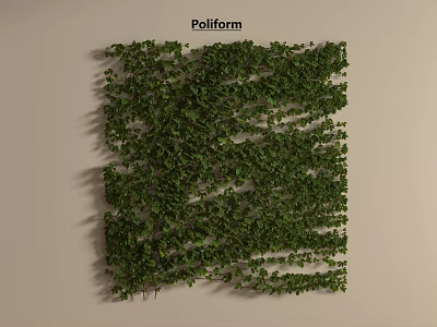 Poliform Vertical Garden Wall Design with Lush Green Plants for Indoor Decor 3d model
