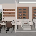 Elegant Beauty Hair Salon Interior With Comfortable Chairs And Stylish Decorative Shelves