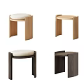 Stylish Wooden Shoe Bench With Cream Cushioned Seat And Light Dark Wood Designs