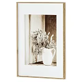 Two Framed Decorative Wall Art With Wooden Frames Dried Flowers And White Vase Pitcher