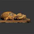 Golden Crust Freshly Baked Loaf And Sliced Bread On Wooden Cutting Board