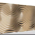 Natural Wooden Background Wall With Wavy Texture For Modern Interior Design