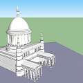 Ancient Architectural Design Featuring Dome Columns And Tall Ornate Towers